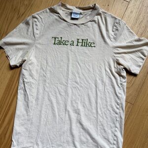 Outdoor Voices Beige 'Take a Hike' Unisex XS (38” Chest) T-shirt
